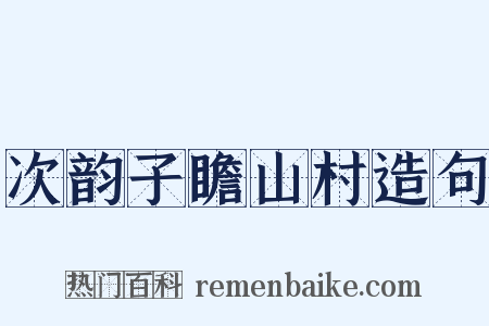 次韵子瞻山村造句是什么意思的图片